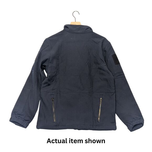⛰️ Trailside Supply Co. M Softshell Fleece Lined Jacket Navy Blue Tactical - Picture 3 of 9